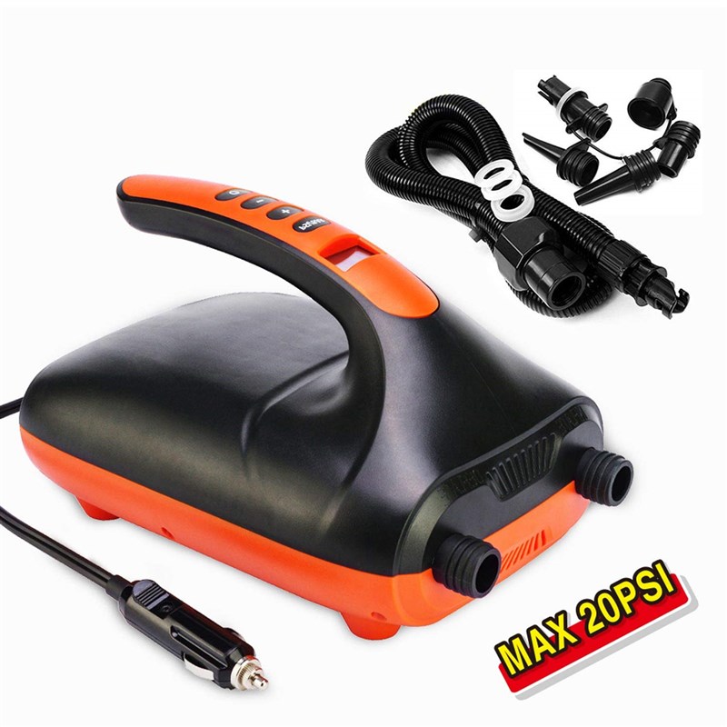 HT-782冲锋舟浆板SUP充气船橡皮艇车载高压12V车载双机电动充气泵