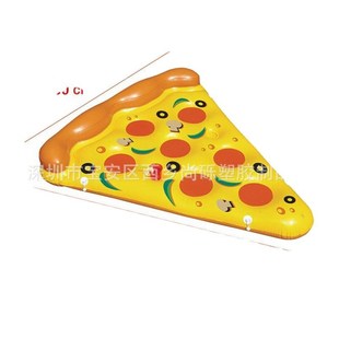 现货 PVC充气披萨浮排 水上充气浮床 泳池充气躺椅 充气沙发床