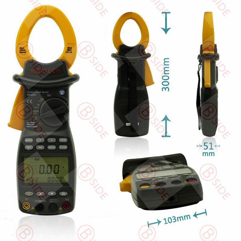 华仪MS2205三相谐波功率因素表相角相序仪数字钳形功率表