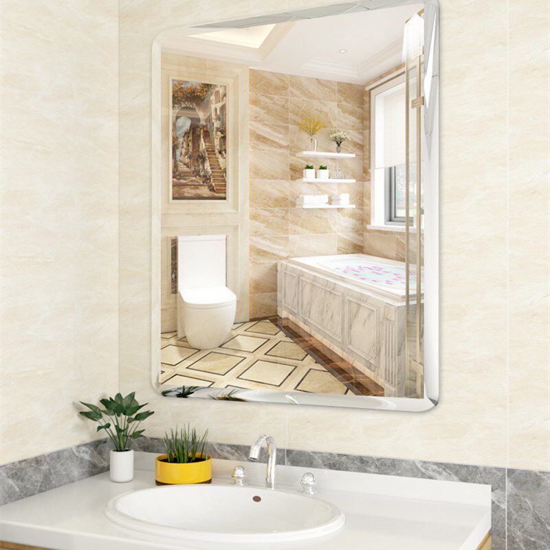 全身镜子贴墙自粘卧室家用墙面化妆玻璃贴片等身换衣贴柜门浴室镜