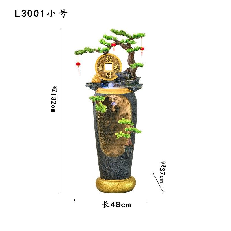 流水生财摆件循环水客厅玄关电视柜旁喷泉水景开业送礼家居装饰品,家居饰品,装饰摆件,淘宝优惠券,粉丝福利购,淘宝优惠卷