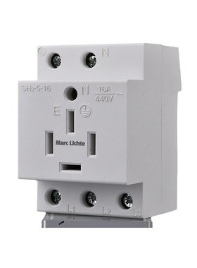 Marc Lichte AC30模数化导轨16A三相五线上圆插座阻燃面板配电箱
