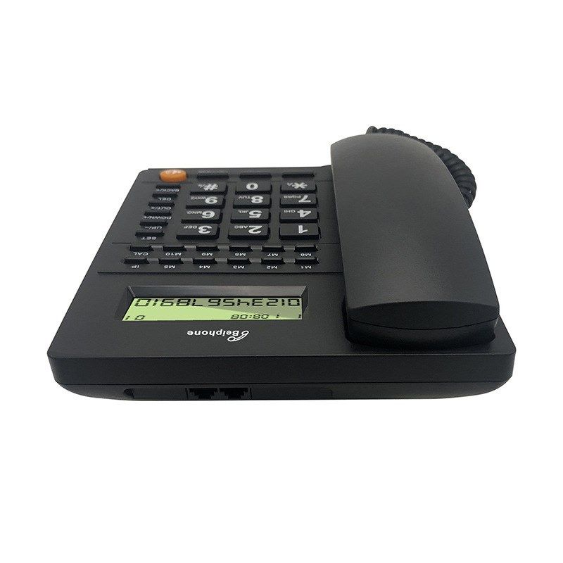 黑色电话机一键拨号免提电话机家庭电话办公电话来电显示电话机