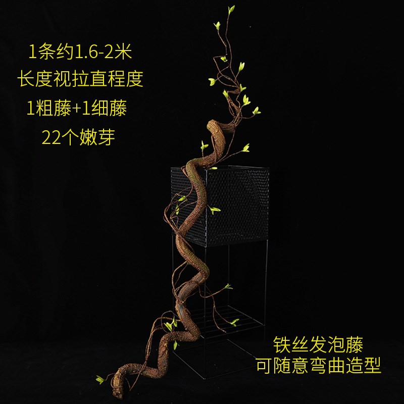 背景墙造景花装饰植物树藤枯藤 森系摆件橱窗爬藤仿真过江龙枯枝