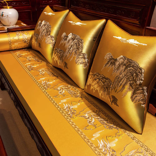 中式轻奢高级感沙发垫四季通用