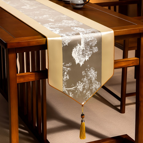 新中式茶桌布茶台桌旗高端茶席