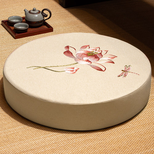 中式圆形加厚蒲团坐垫高端定制