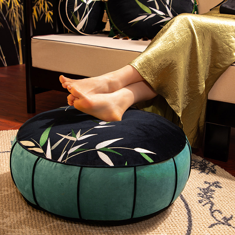 中式家用客厅地上圆形坐墩榻榻米飘窗懒人蒲团布坐墩沙发脚踏矮凳,居家布艺,蒲团,淘宝优惠券,粉丝福利购,淘宝优惠卷