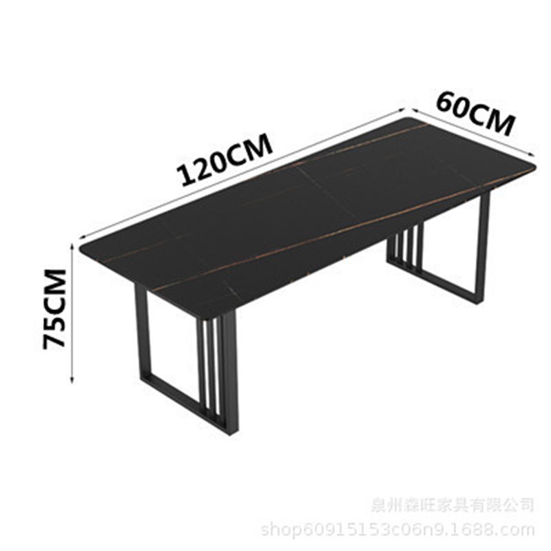 简约会议桌长方形岩板办公桌长条工作台拼接书桌洽谈办公桌椅组合