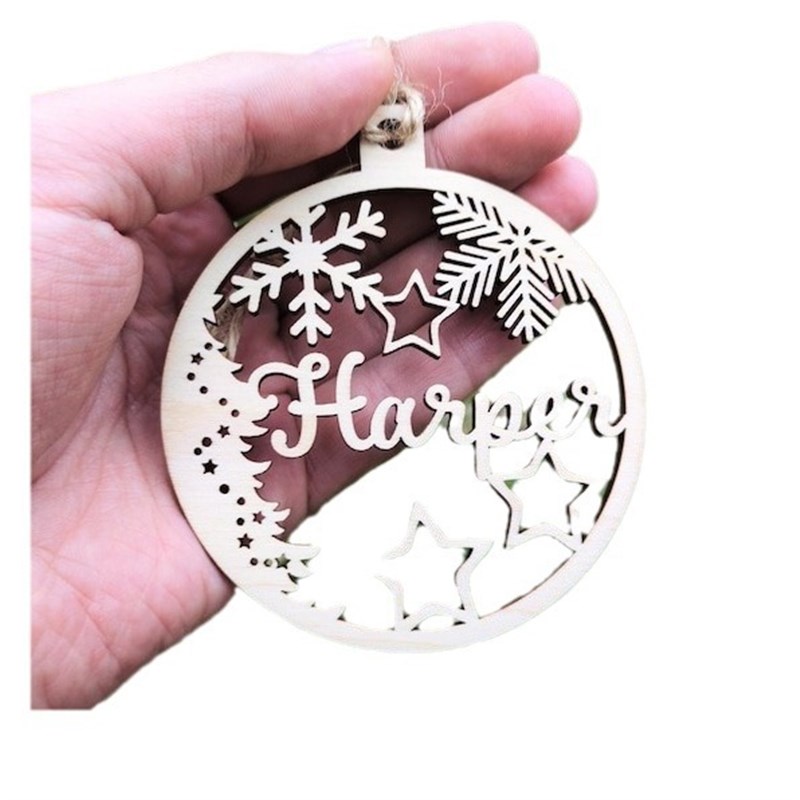 ETSY定制圣诞木质工艺品挂件圣诞树装饰用品定制