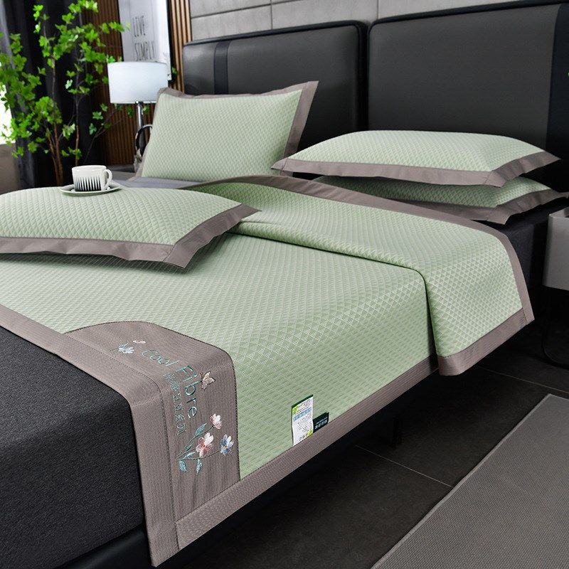 冰丝豆豆凉席2024新款夏天学生宿舍单人夏季可水洗床单席子三件套,床上用品,冰丝席,淘宝优惠券,粉丝福利购,淘宝优惠卷