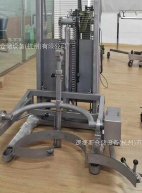 半电动304不锈钢油桶翻转车520kg电动油桶装卸车油桶堆高车倒料车