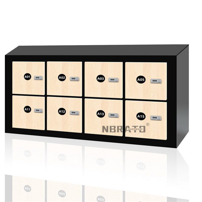 储物柜寄存柜锁文件柜家具柜银色管理钥匙四轮机械拨盘金属密码锁