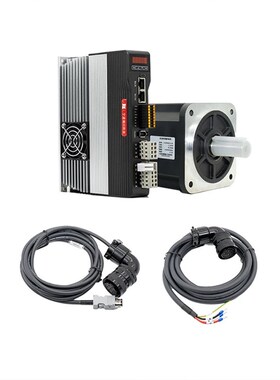 纳川380V交流大功率130伺服电机套装刹车850W/1300W/1800W/2.3KW