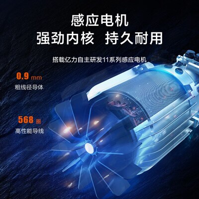 亿力4450G 高压洗车机220V家用高压洗车水枪洗车神器无刷感应电机