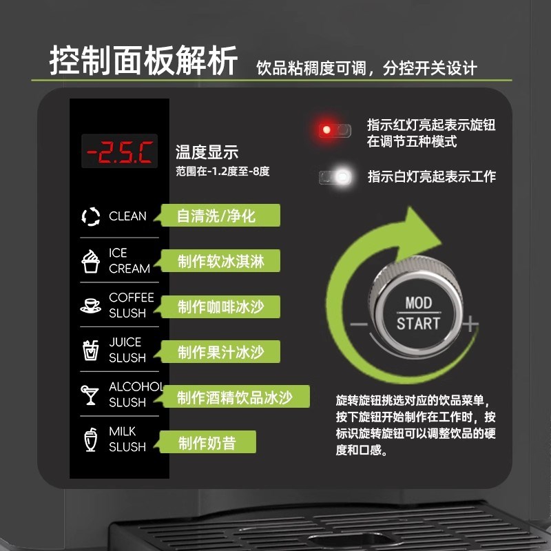 跨境110v伏小型全自动家用冰淇淋机雪融冰激凌冰沙机制冰机料理机