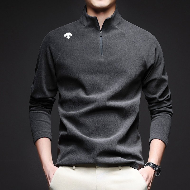 【商场折扣】秋冬季男士卫衣保暖抓绒衣长袖T恤男上衣德绒打底衫