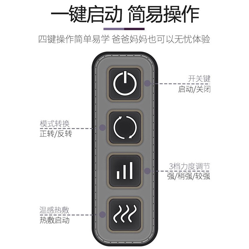 电动按摩枕按摩腰靠垫车载家用肩颈椎按摩器揉捏多功能按摩仪