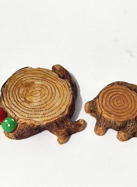 迷你仿真树墩树桩微景观盆景小摆件木桩木墩造景装饰桌面diy沙盘