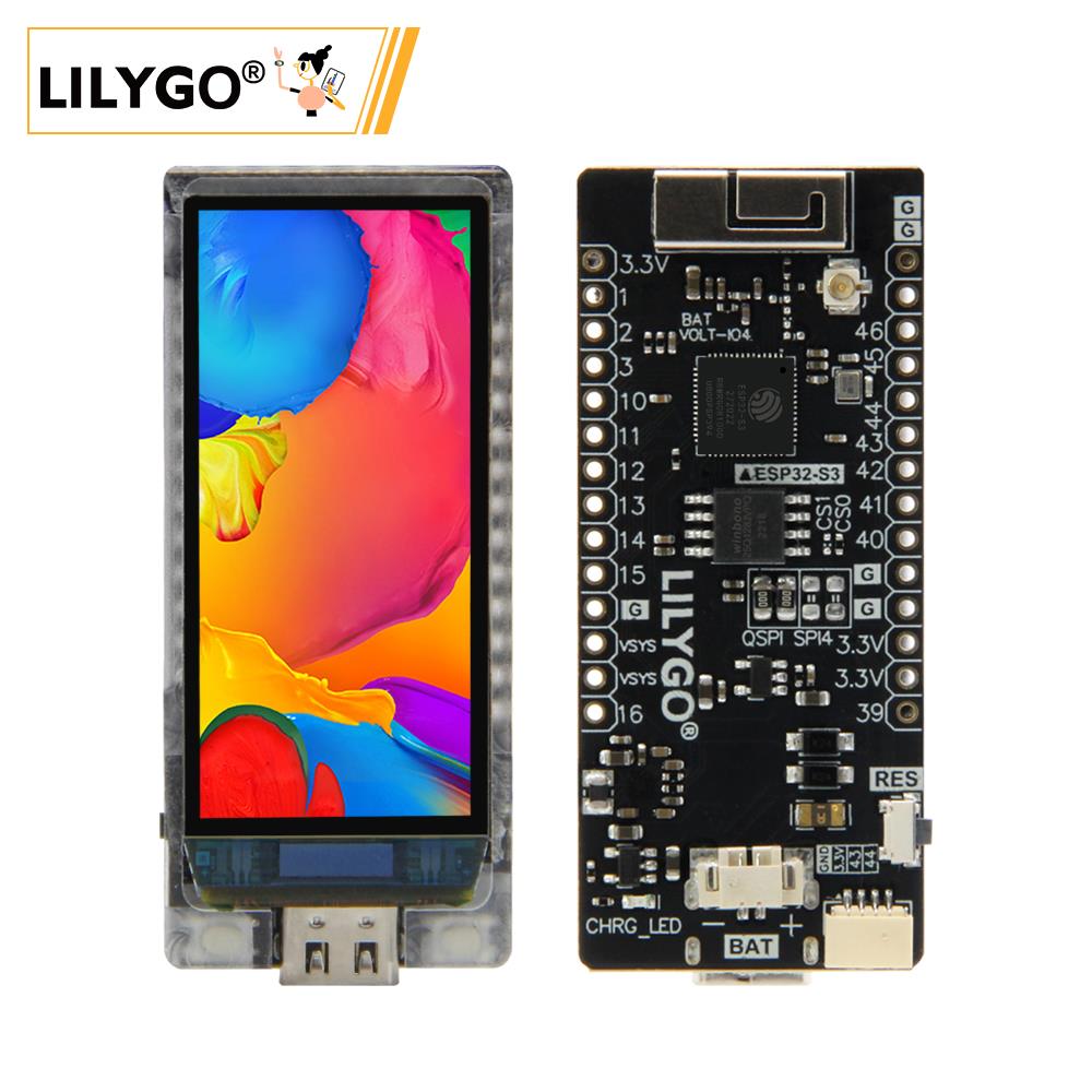 LILYGO T-Display-S3 AMOLED显示开发板 ESP32-S3触控学习板