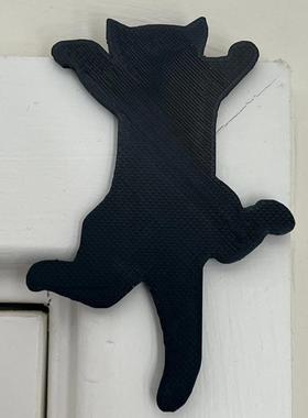 新款可爱门框装饰木质工艺品农庄悬挂黑猫剪影家居门上画框装饰