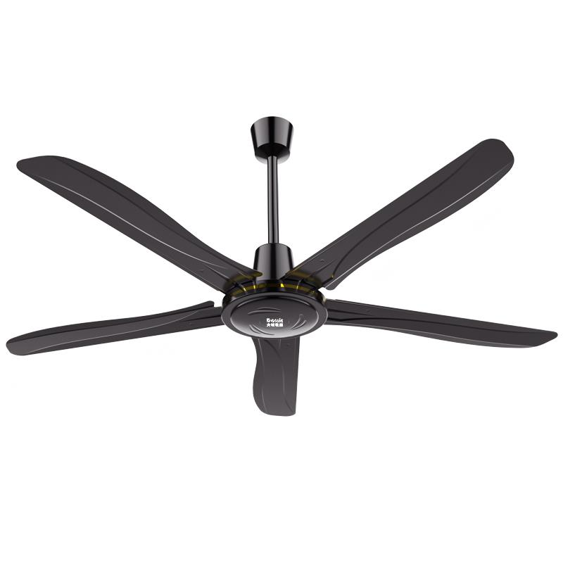 大明吊扇黑色铁叶风扇家用客厅大风力餐厅宿舍工厂工业吊顶风扇