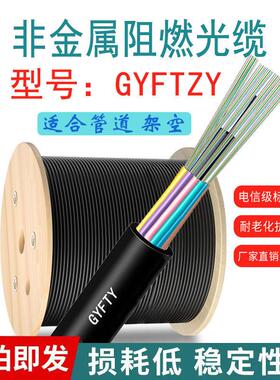 非金属阻燃光缆GYFTZY-4芯6/8/12芯24芯48芯室外单模光纤管道架空