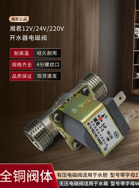 翔君锅炉压力电磁阀Dc12V24V220V无压出口阀耐高温进水排水阀