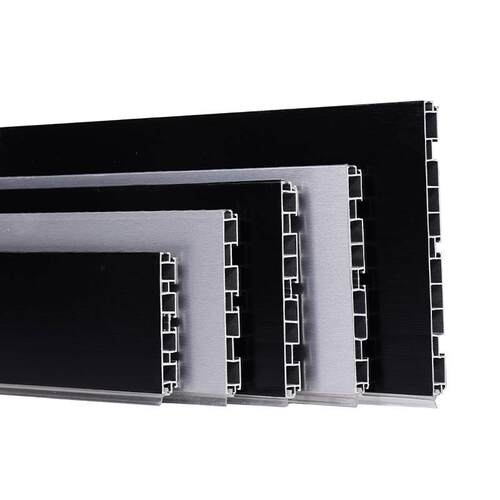 厨柜脚档板橱柜踢脚线挡板pvc塑料黑色专用防水条铝塑下面地脚线