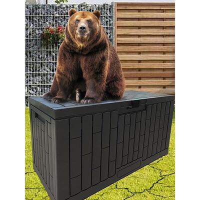 户外庭院花园塑料收纳柜水池工具容器花园汽车杂物推拉式收纳箱