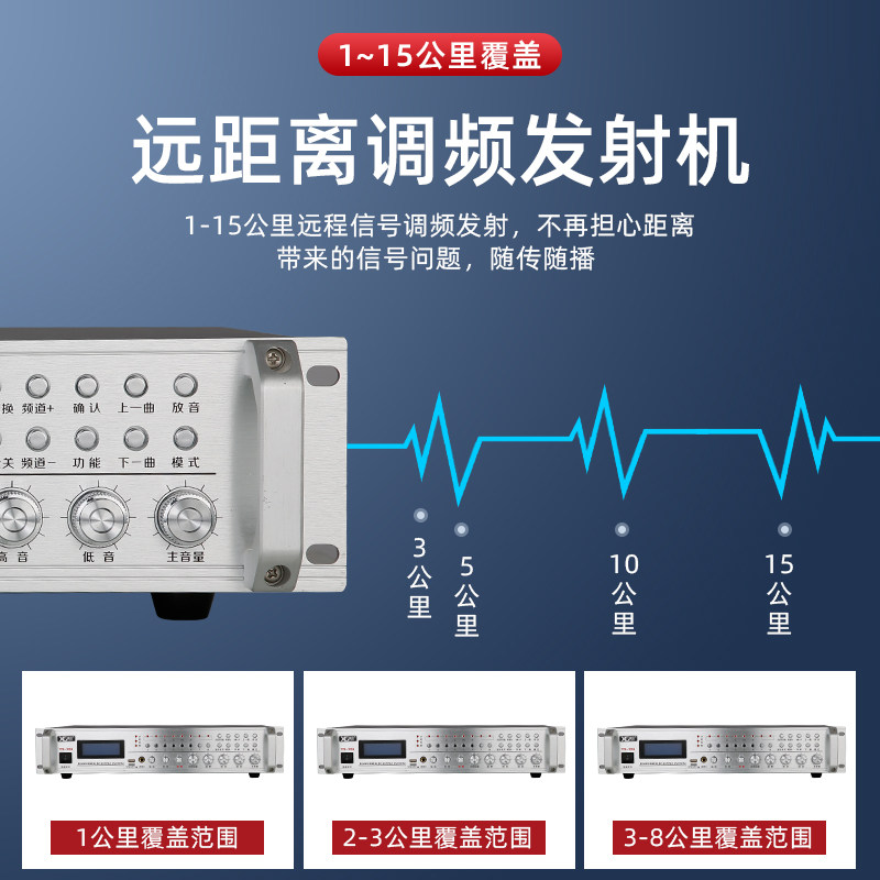 农村无线调频广播村村通大功率扩音器号角村委工厂学校高音大喇叭