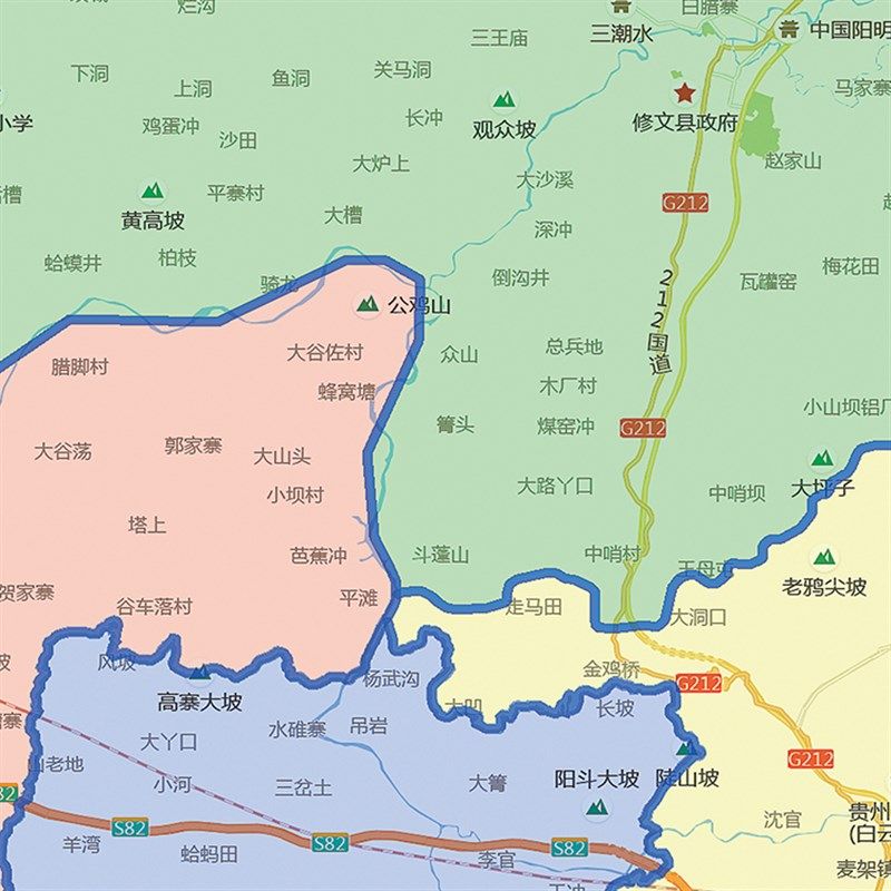 2022新款贵阳市地图客厅办公室挂图高清防水墙壁装饰实物推荐定制