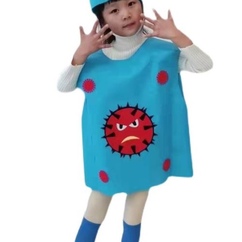 2020万圣节病毒cos扮演服装病毒道具服红色细菌成人儿童演出服