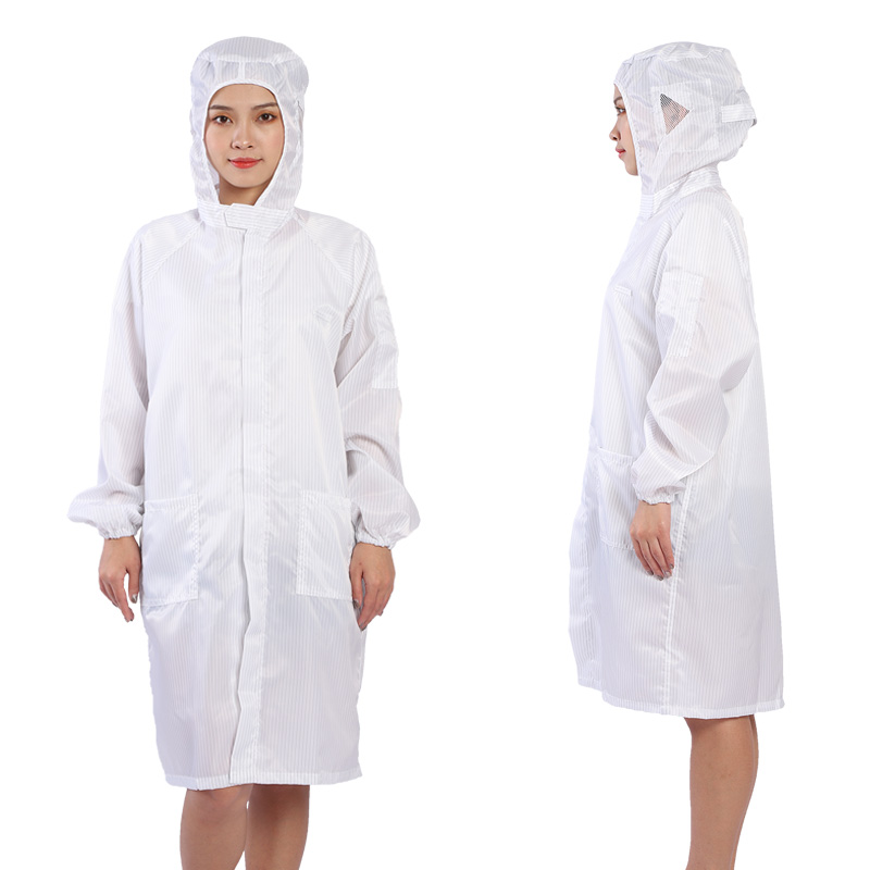 防静电大褂连帽静电衣防尘无尘大褂食品制药洁净衣防护服隔离衣服