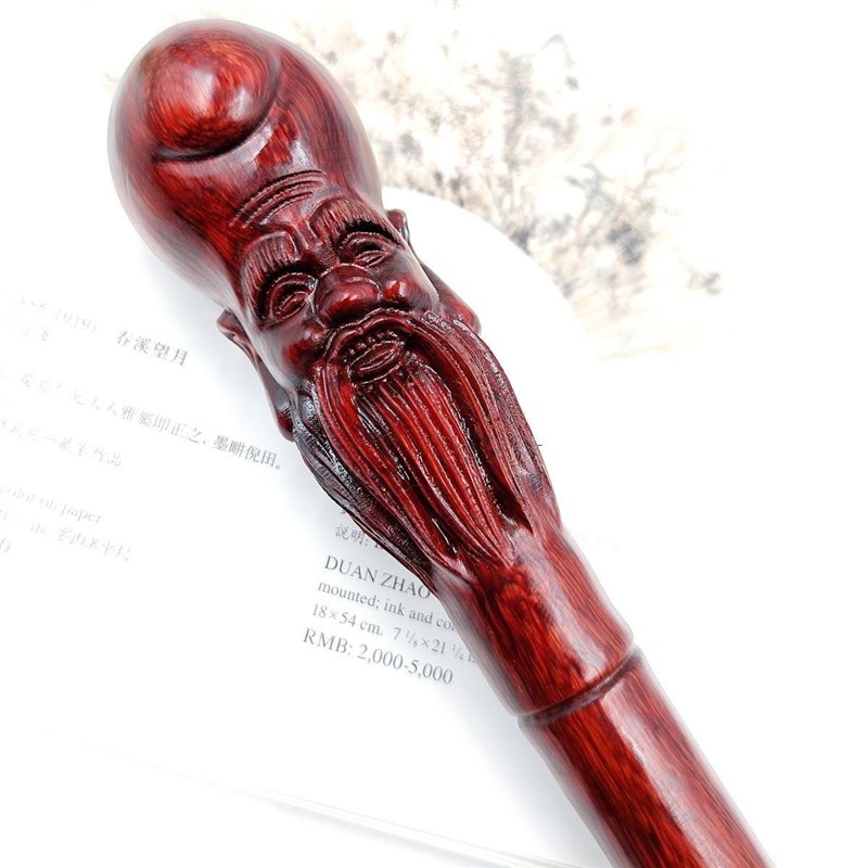 紫檀木寿星痒痒挠高端木质挠痒痒扒抓背器头部背部按摩抓痒神器