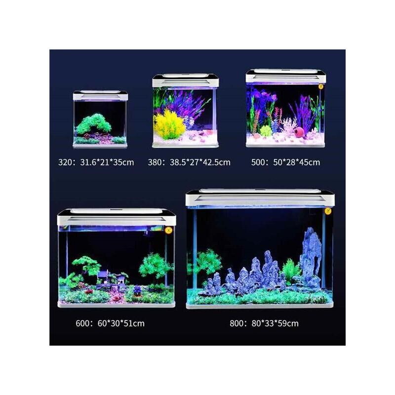 玻璃金鱼缸过滤制氧一体机客厅小型鱼缸家用懒人免换水生态自循环