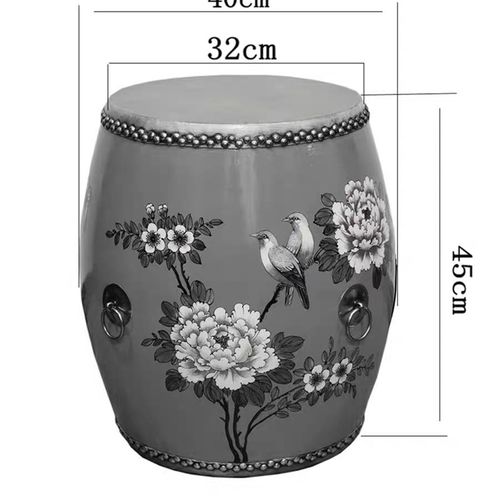 新中式实木鼓凳茶台凳餐厅客厅沙发板凳古筝琴凳休闲装饰待客凳子