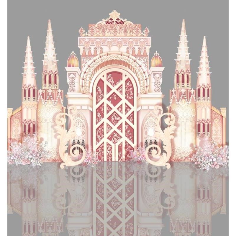 新款雾霾蓝粉色梦幻城堡室内室外装饰直播摄影婚礼背景墙kt板定制,节庆用品/礼品,装扮布置套餐,淘宝优惠券,粉丝福利购,淘宝优惠卷