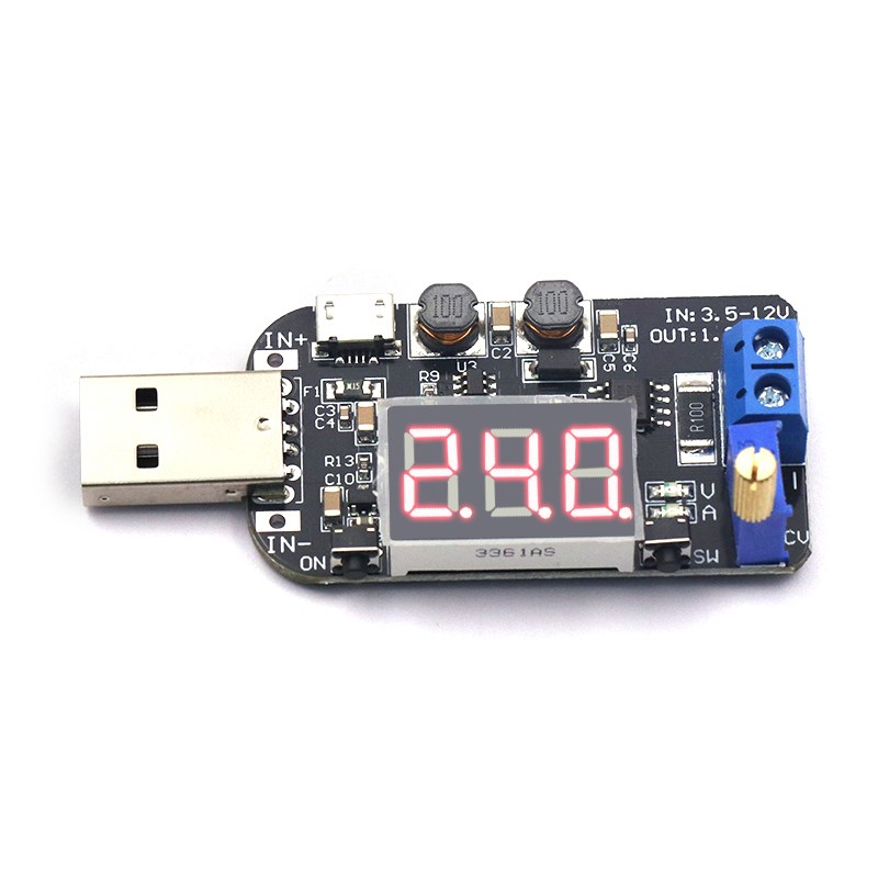 带电流 USB可调升降压电源稳压模块5V转3.3V 9V 12V 18V24V DPL板