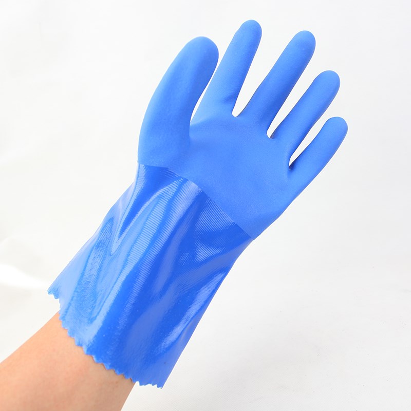 威士邦708全浸塑杀鱼止滑防水耐油加大加厚耐磨酸碱磨砂劳保手套