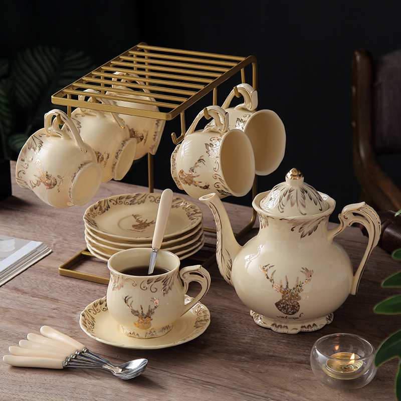 茶具套装欧式茶杯家用水杯杯具陶瓷简约耐热冷水凉水壶客厅水具
