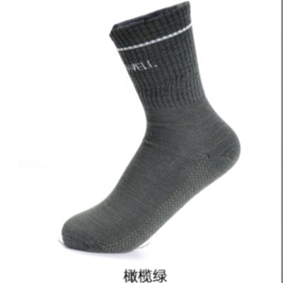 LUCASWELL美丽诺羊毛中筒袜 吸湿排汗户外 美利奴登山袜快干耐磨