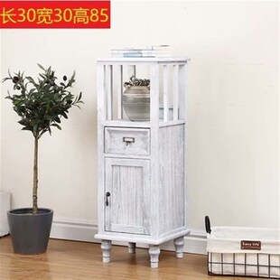 6R简易美式床头柜实木简约 边柜卧室收纳柜子储物柜 多功能 经济