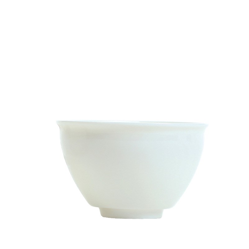 德化凝脂白瓷品茗杯主人杯100ml大号个人杯陶瓷茶杯单杯小茶碗