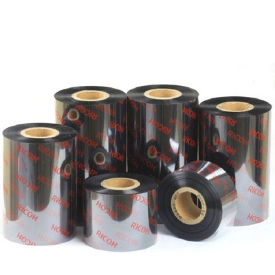 理光B110CR全树脂碳带耐刮擦PET透明亚银标签纸打印机色带条形码