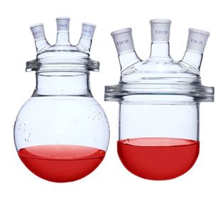 玻璃开口反应釜1000ml球形三四口烧2L5L开口反应器实验室分体
