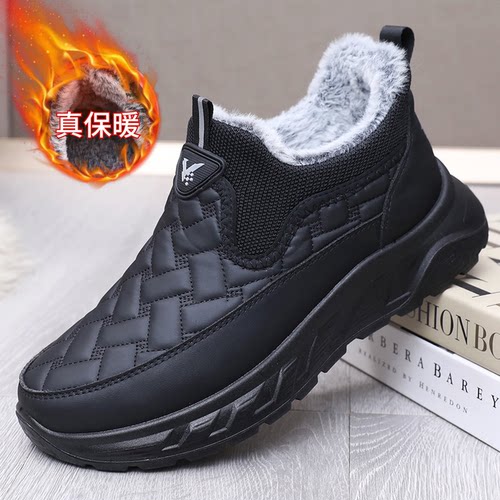冬季老北京布鞋加绒防滑软底棉鞋