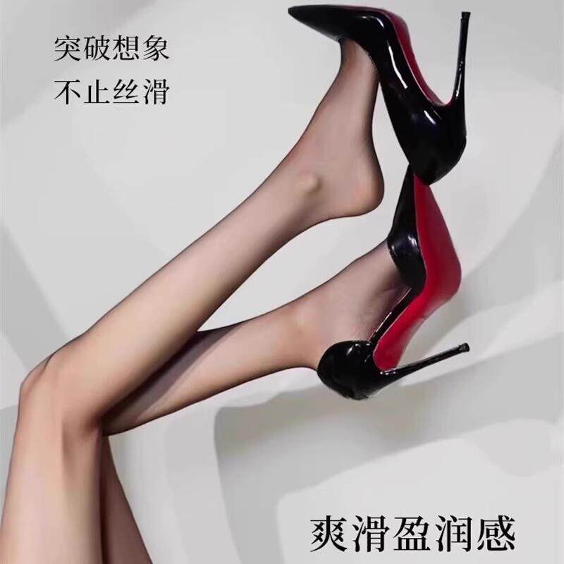 极速黑色红底高跟鞋女2026春季新款侧空尖头细跟漆皮网红性感职业