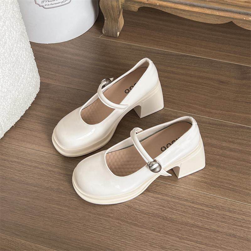 极速婚纱专用增高鞋松糕厚底粗跟新娘玛丽珍婚鞋神器一字带伴娘鞋