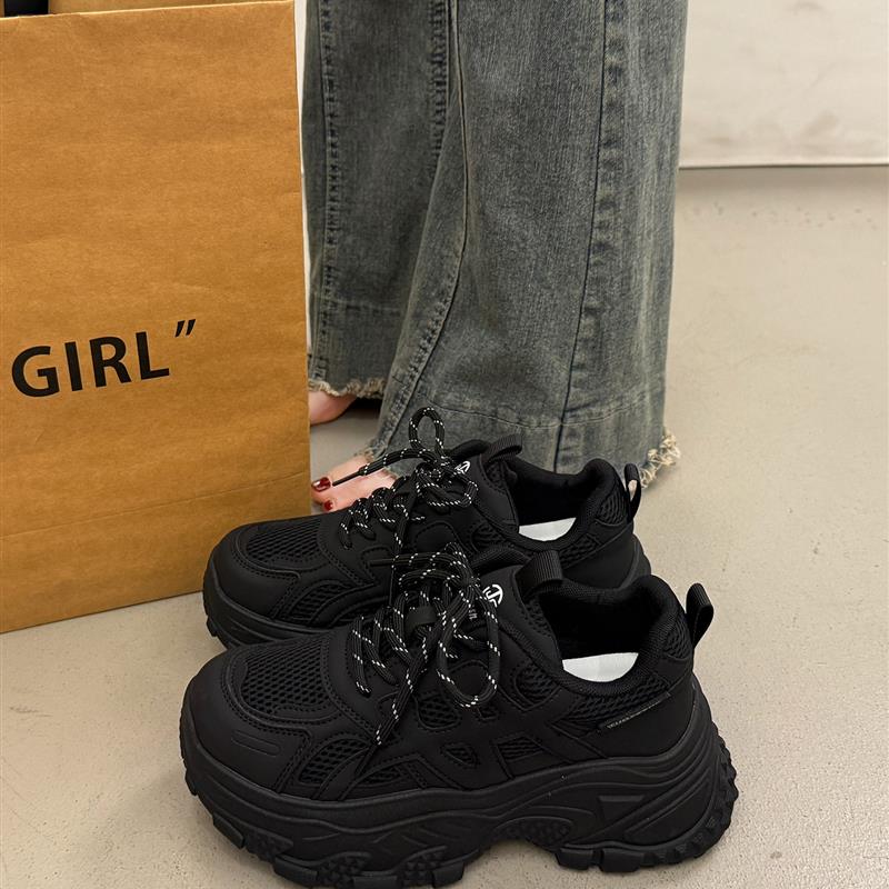 新品爆款厚底松糕老爹鞋女